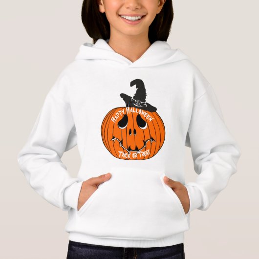 Jack O' Lantern Halloween Sweatshirt mite (Devant)
