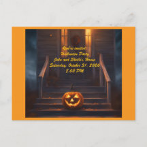 Jack-o-Lantern Halloween Uitnodiging