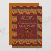 Jack O Lantern Halloween Verjaardag Kaart (Voorkant / Achterkant)