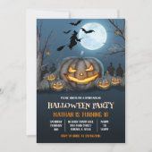 Jack-o-Lantern Halloween Verjaardagsfeest Kaart (Voorkant)