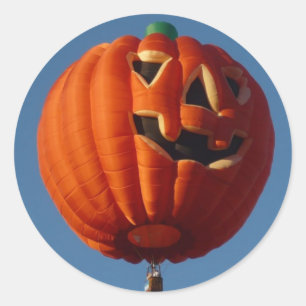 Jack-O-Lantern Hot Air Ballon Sticker