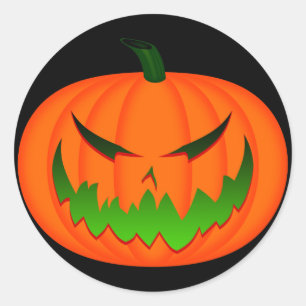 Jack-O'-Lantern II Ronde Sticker
