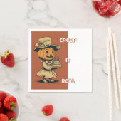 Jack o Lantern in het Sinaasappel Servet (Insitu)