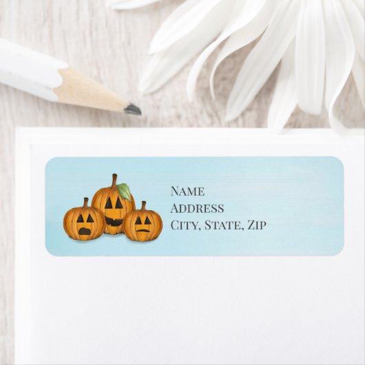 Jack O Lantern in Pumpkin Patch Label (Insitu)