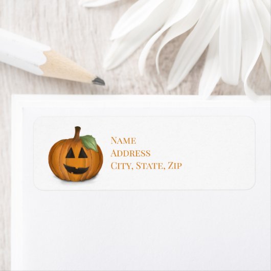 Jack O Lantern in Pumpkin Patch Label (Insitu)
