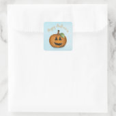 Jack O Lantern in Pumpkin Patch Square Sticker (Tas)