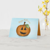 Jack O Lantern in Pumpkin PatchCard Kaart (Gele Bloem)