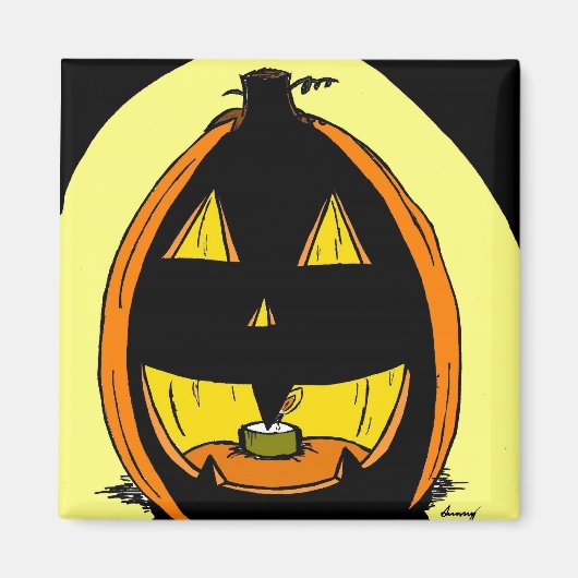 Jack o' Lantern Magnet Magneet (Voorkant)