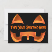 Jack-o-Lantern nodigt Aangepaste Halloween Kaarten (Voorkant)
