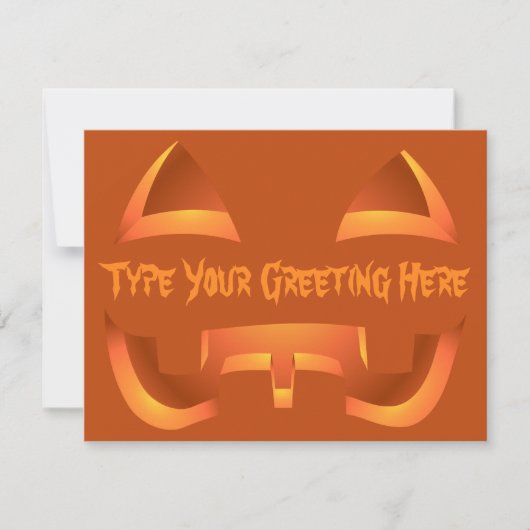 Jack-o-Lantern nodigt Aangepaste Halloween Kaarten (Voorkant)
