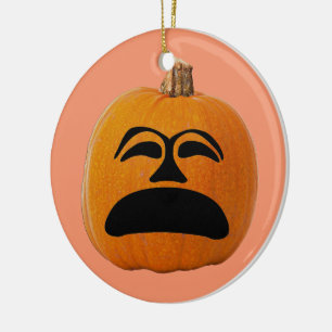 Jack o' Lantern ongelukkig gezicht, Halloween Pump Keramisch Ornament