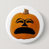 Jack o' Lantern ongelukkig gezicht, Halloween Pump Ronde Button 7,6 Cm (Voorkant)