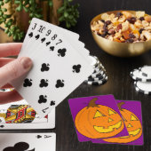 Jack o' Lantern Paarse speelkaarten (Insitu)