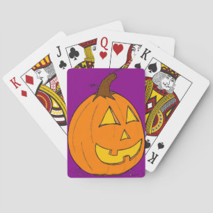 Jack o' Lantern Paarse speelkaarten