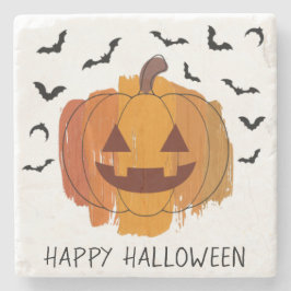 Jack O Lantern Paintbrush Halloween Onderzetter