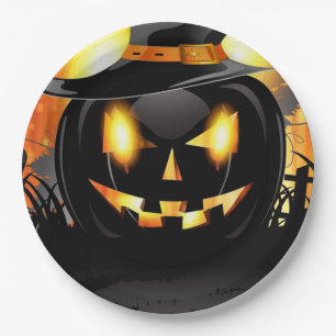 Jack-o-Lantern Papieren Bordje