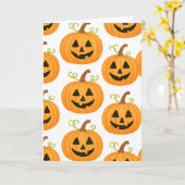 Jack-o’-Lantern Patroon Groeten Kaart (Gele Bloem)