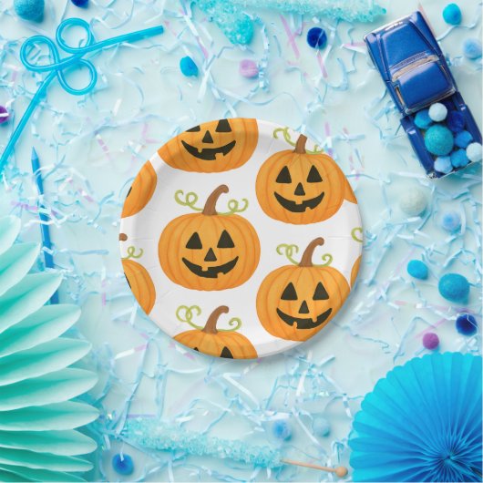 Jack-o’-Lantern Pattern Papieren Bordje (Feest)