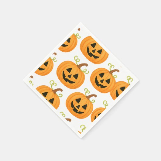Jack-o’-Lantern Pattern Servet (Hoek)