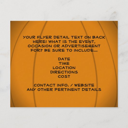 Jack-O-Lantern pomkin Graphic  Flyer (Achterkant)