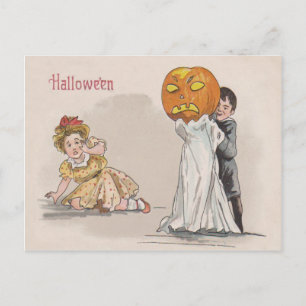 Jack O' Lantern Pompoen Geest Trick Or Treat Briefkaart