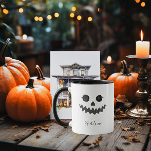 Jack O Lantern Pompoen Gezicht Halloween Mok
