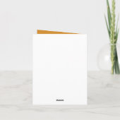 Jack-o-Lantern Pompoen Man Halloween Kaart (Achterkant)