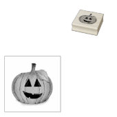 Jack O Lantern Pompoen Vlek Rubber Stempel (Gestempeld)