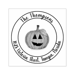 Jack O Lantern Pompoen Vlek Rubber Stempel