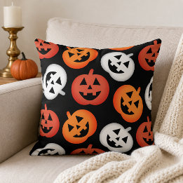 Jack O Lantern Pompoenen Zwarte Halloween Kussen