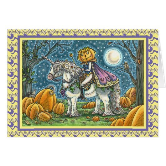 JACK-O'-LANTERN PRINCE SUR SON UNICORN MAGIQUE, CA (Devant Horizontal)