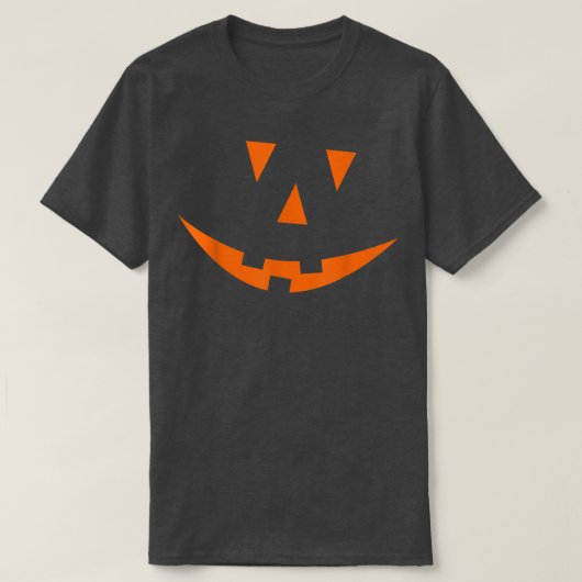 Jack O' Lantern Pumpkin Face Halloween Costume T-shirt (Design voorkant)