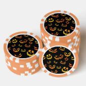 Jack O Lantern Pumpkin Face Poker Chips (Opstapeling)