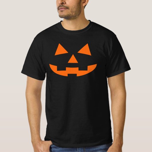 Jack O Lantern Pumpkin Face T-Shirt (Voorkant)