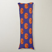 Jack-O'-Lantern Pumpkin Halloween Pattern Lichaamskussen (Voorkant Verticaal)