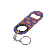 Jack-O'-Lantern Pumpkin Halloween Pattern Mini Flessenopener (Achterkant Gekanteld)