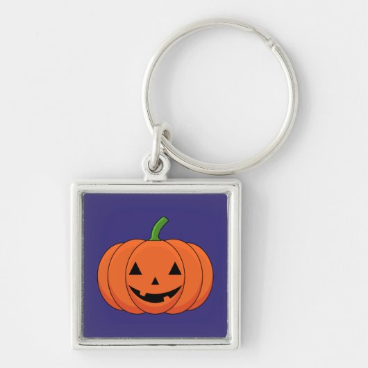 Jack-O'-Lantern Pumpkin Halloween Sleutelhanger (Voorkant)