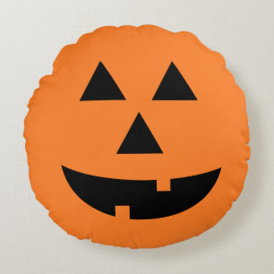 Jack-O-Lantern Pumpkin Oranje Halloween Pillow Rond Kussen