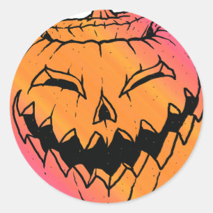 Jack O Lantern Ronde Sticker