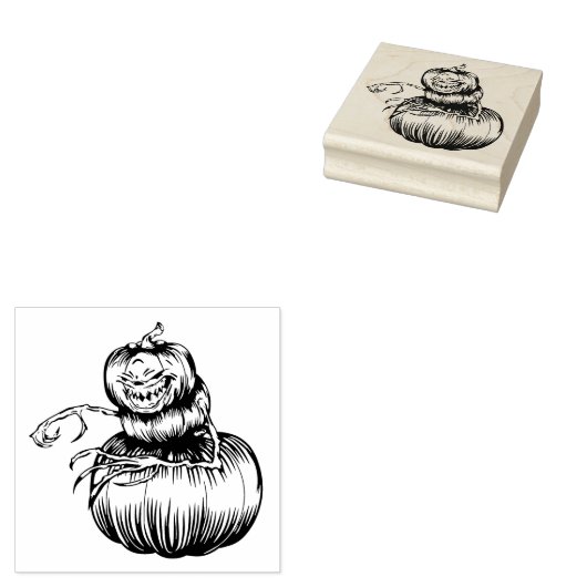 Jack-O-Lantern Rubberstempel (Gestempeld)