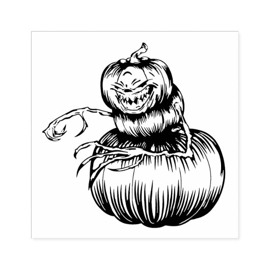 Jack-O-Lantern Rubberstempel (Afrduk)