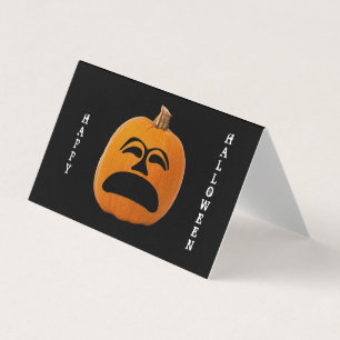 Jack o' Lantern Sad Face Classroom Exchange Kaart Visitekaartjes