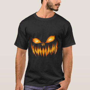 Jack O Lantern Scary Carved Pumpkin Face Halloween T-shirt