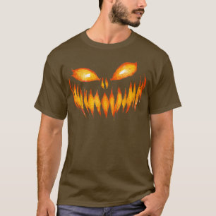 Jack O Lantern Scary Carved Pumpkin Face Halloween T-shirt
