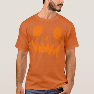 Jack-O-Lantern Scary Carved Pumpkin Face Halloween T-shirt