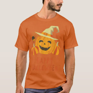Jack O Lantern Scary Pumpkin Face Halowee T-shirt