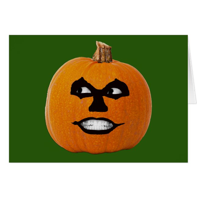 Jack o' Lantern Sinister Face, Halloween Pumpkin (Voorkant Horizontaal)