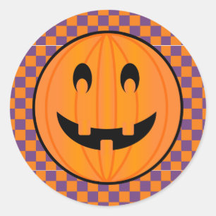 Jack-o'-lantern, Stickers Design Checker Halloween