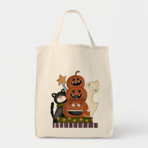 Jack-O-Lantern Totem Halloween Treat Bag Tote Bag
