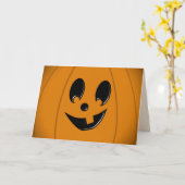 Jack-O-Lantern Visage Silly avec Carte d'Halloween (Fleur jaune)